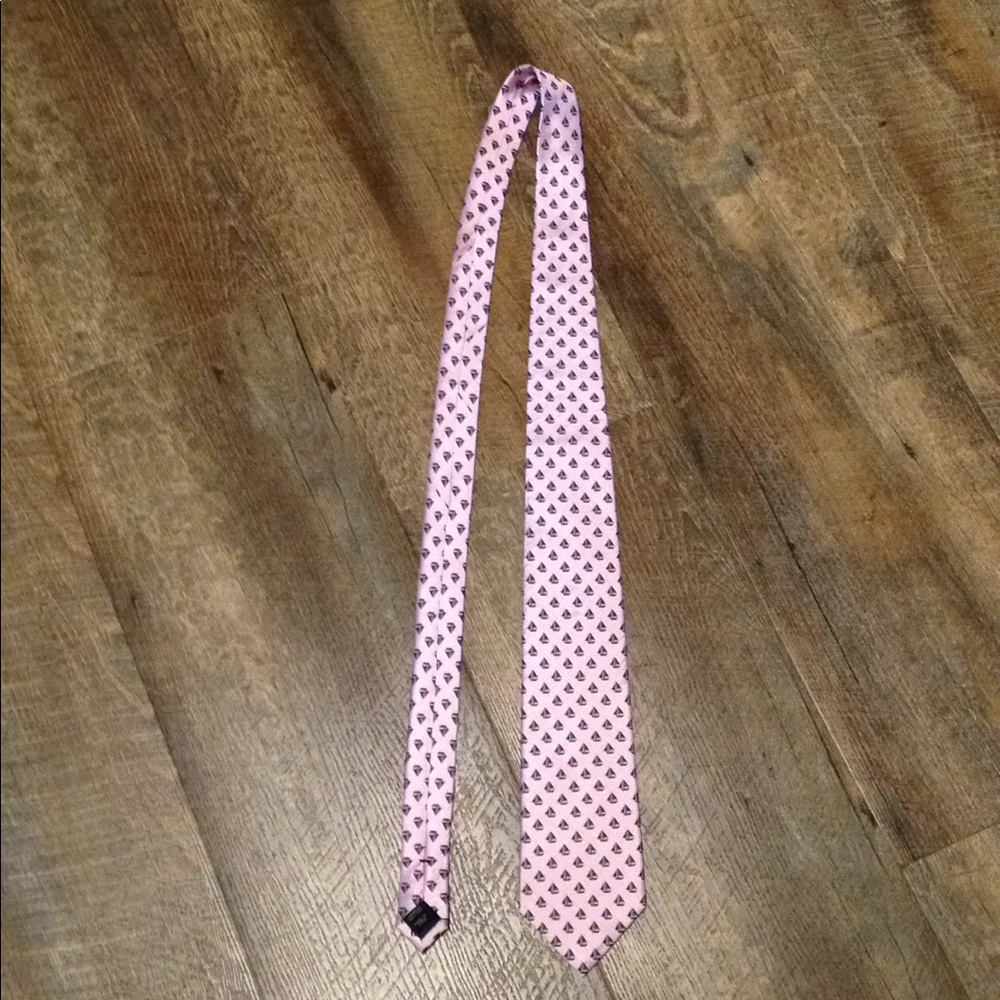 NEW 100% Silk Tie Men's Sailboat Pink Blue